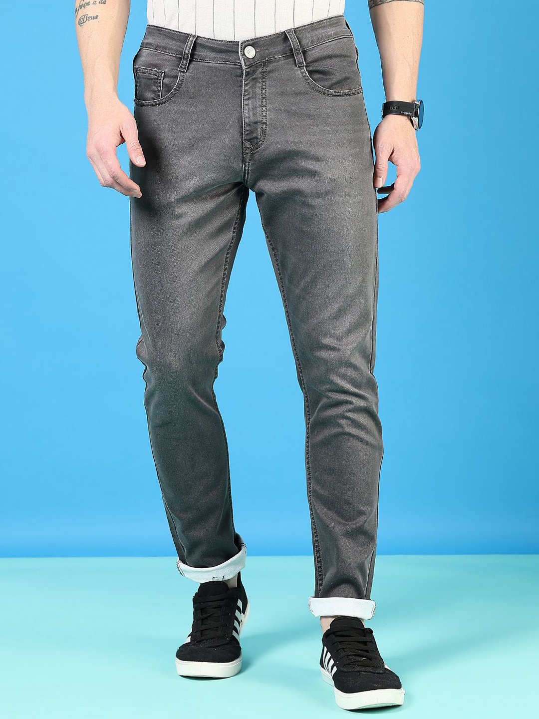 

V-Mart Men Light Fade Jeans, Grey