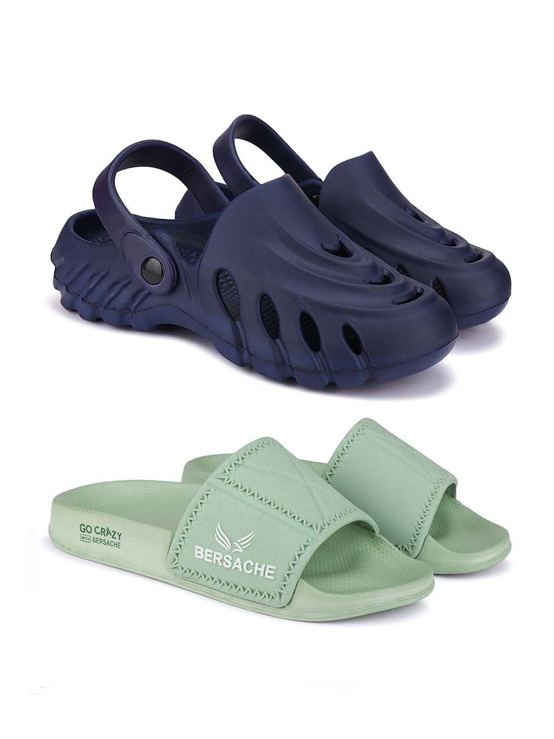 

BERSACHE Men Clogs, Green
