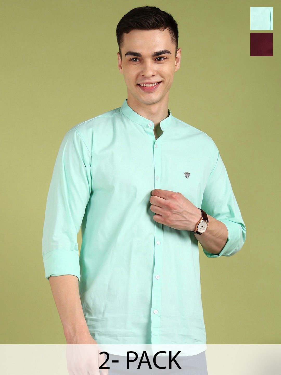 

PulseIQ Men Slim Fit Opaque Casual Shirt, Multi