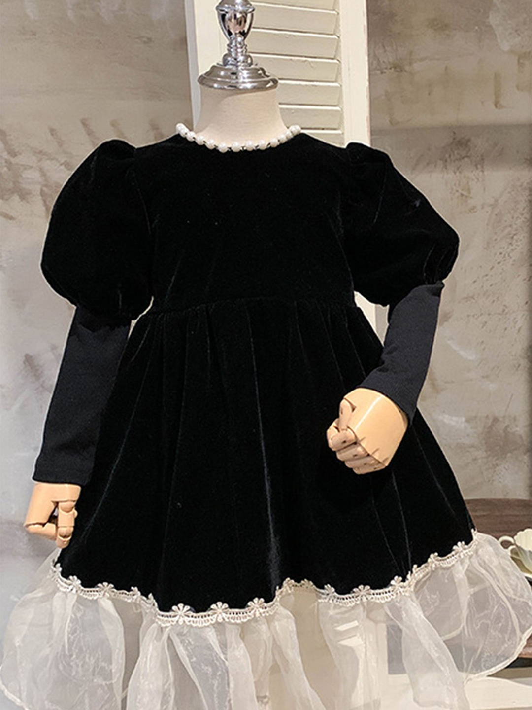 

LULU & SKY Fit & Flare Dress, Black