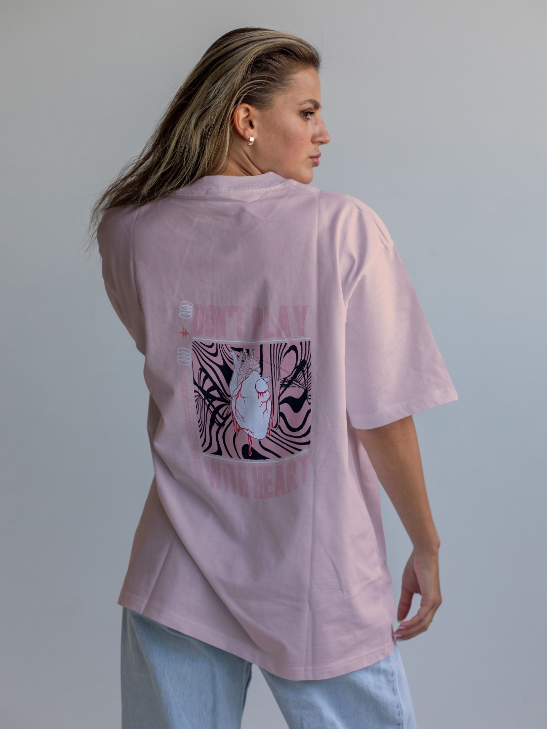 

Moda Rapido Women Applique T-shirt, Peach