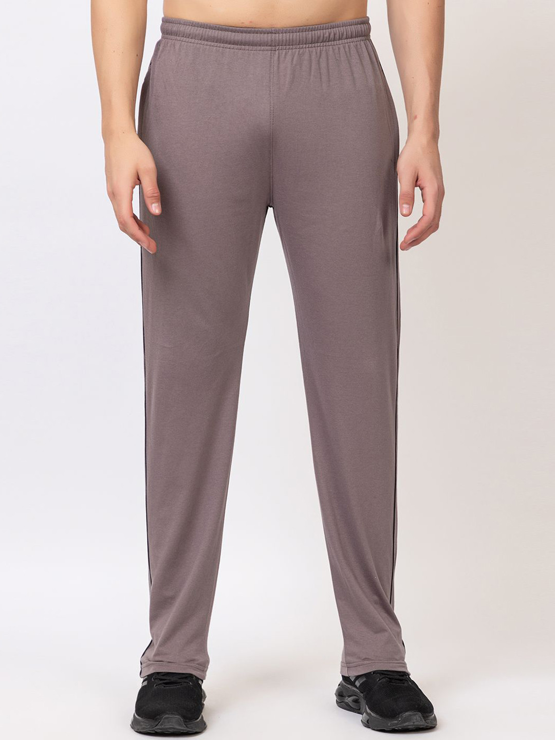 

SZN Men Cotton Mide Rise Track Pants, Grey