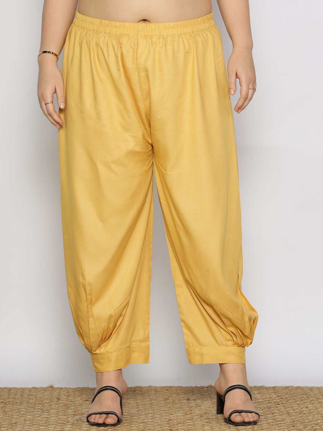 

LetsDressUp Women Loose Fit Viscose Rayon Salwar, Yellow