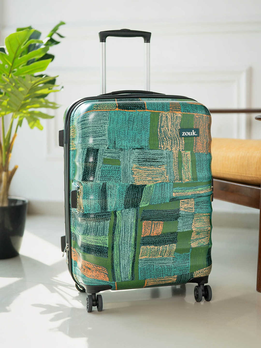 

ZOUK Indus Lattice Green Amorah Trolley Bag Medium