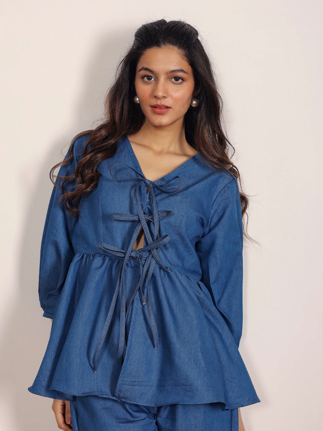 

KAORI BY SHREYA AGARWAL Women Standard Slim Fit Opaque Casual Shirt, Blue