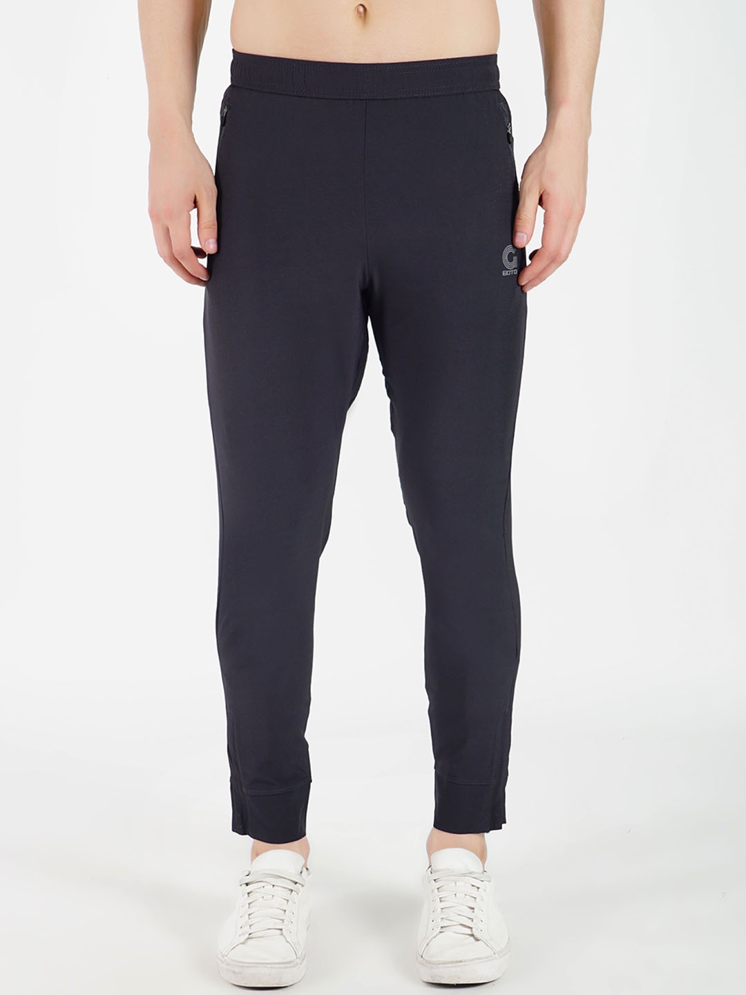 

GOTO Men Mid-Rise Joggers, Grey