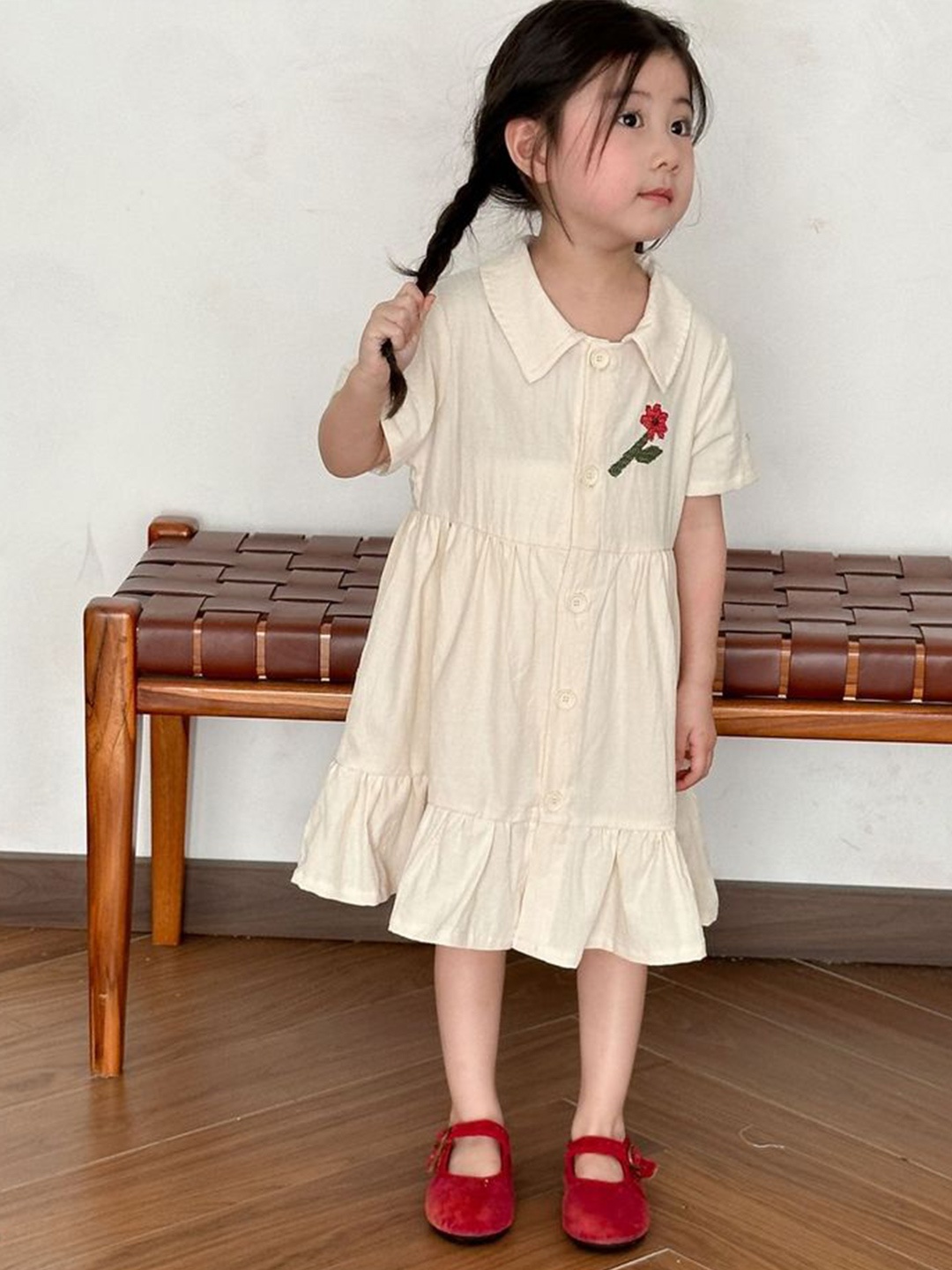 

LULU & SKY Striped A-Line Dress, Beige