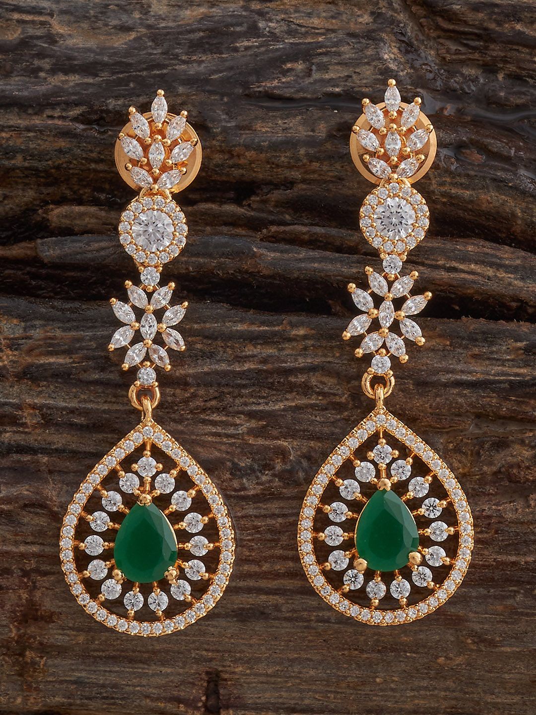 

Kushal's Fashion Jewellery Contemporary Drop Earrings, Green