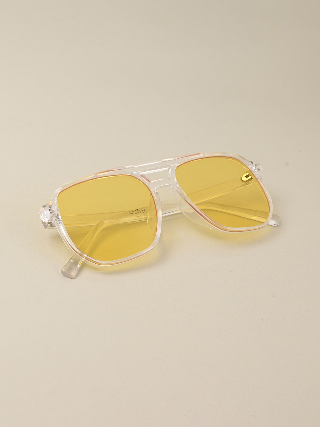 

IDOR Unisex Square Sunglasses with UV Protected Lens, Yellow