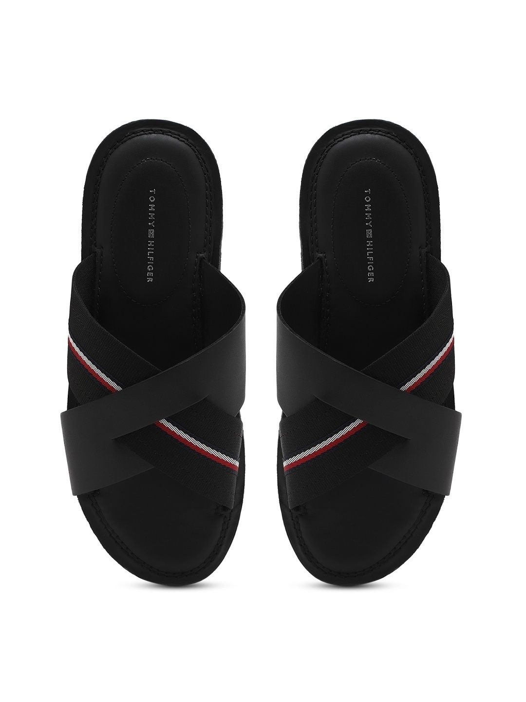

Tommy Hilfiger Men Leather Comfort Sandals, Black
