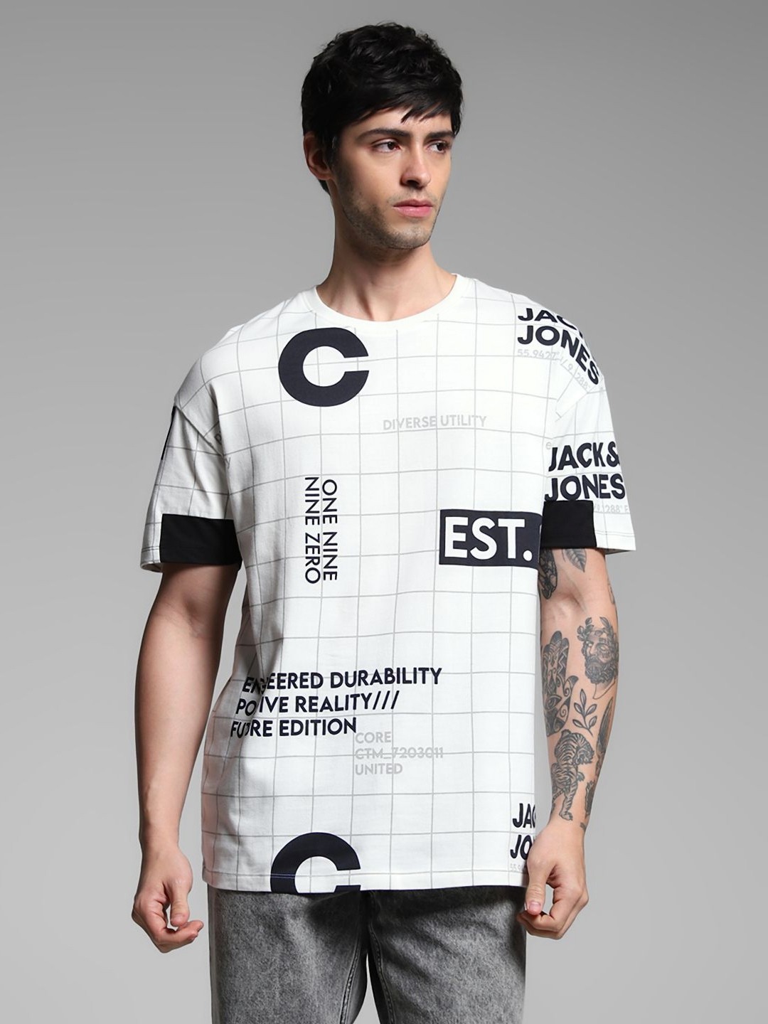 

Jack & Jones Men Printed Pockets T-shirt, White