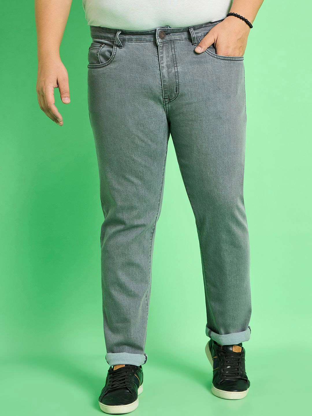 

bigbanana Men Original Stretchable Jeans, Grey
