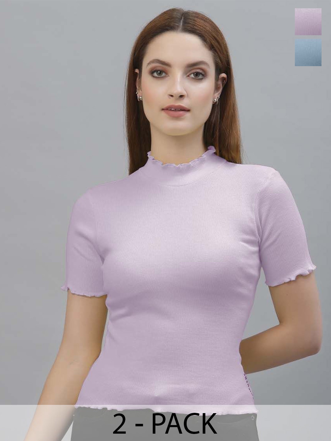 

Friskers Cotton Crop Top, Purple