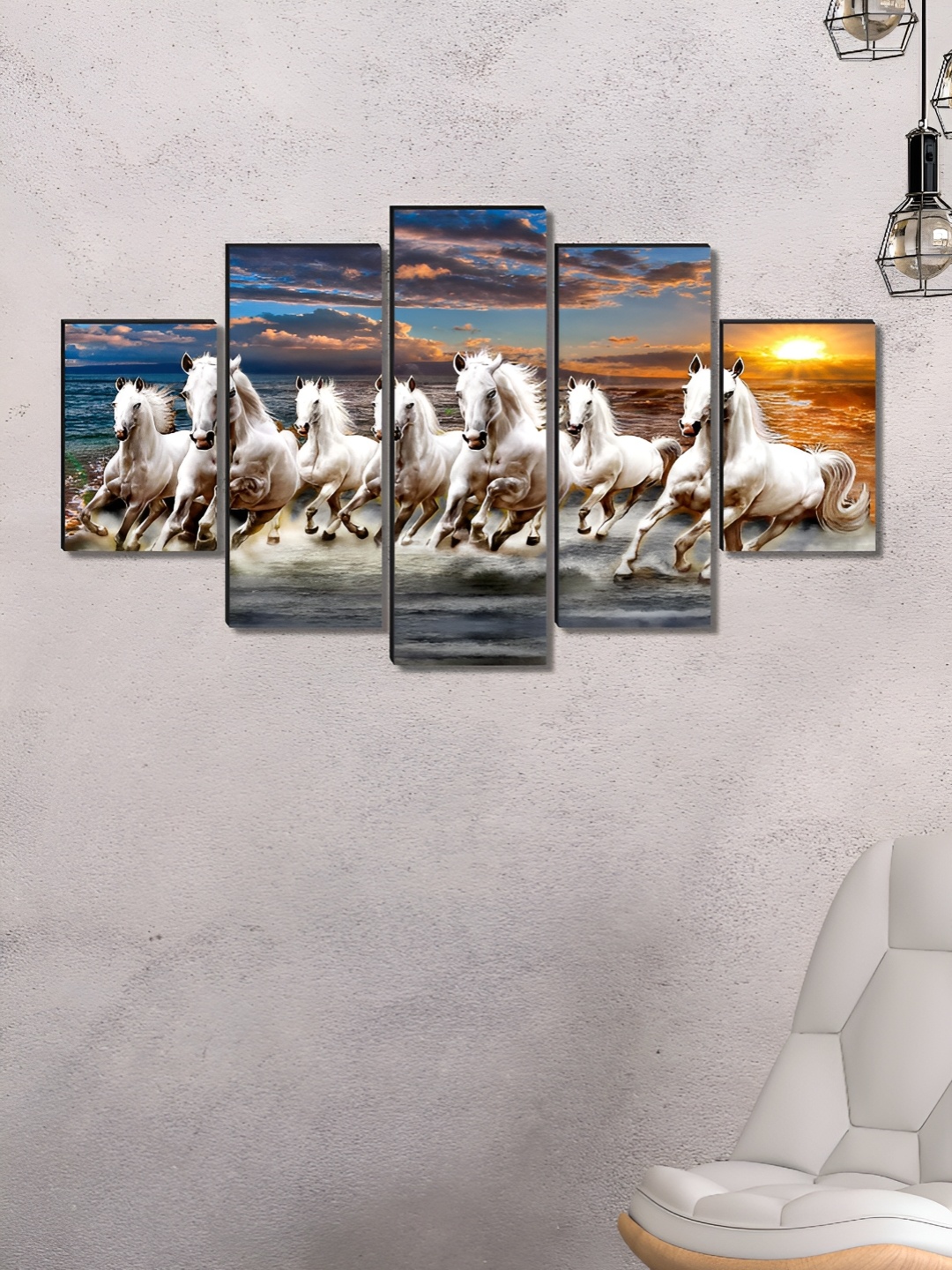 

Myntra Elegant Homes Yellow & White 5 Piece Wood Birds and Animals Wall Paintings