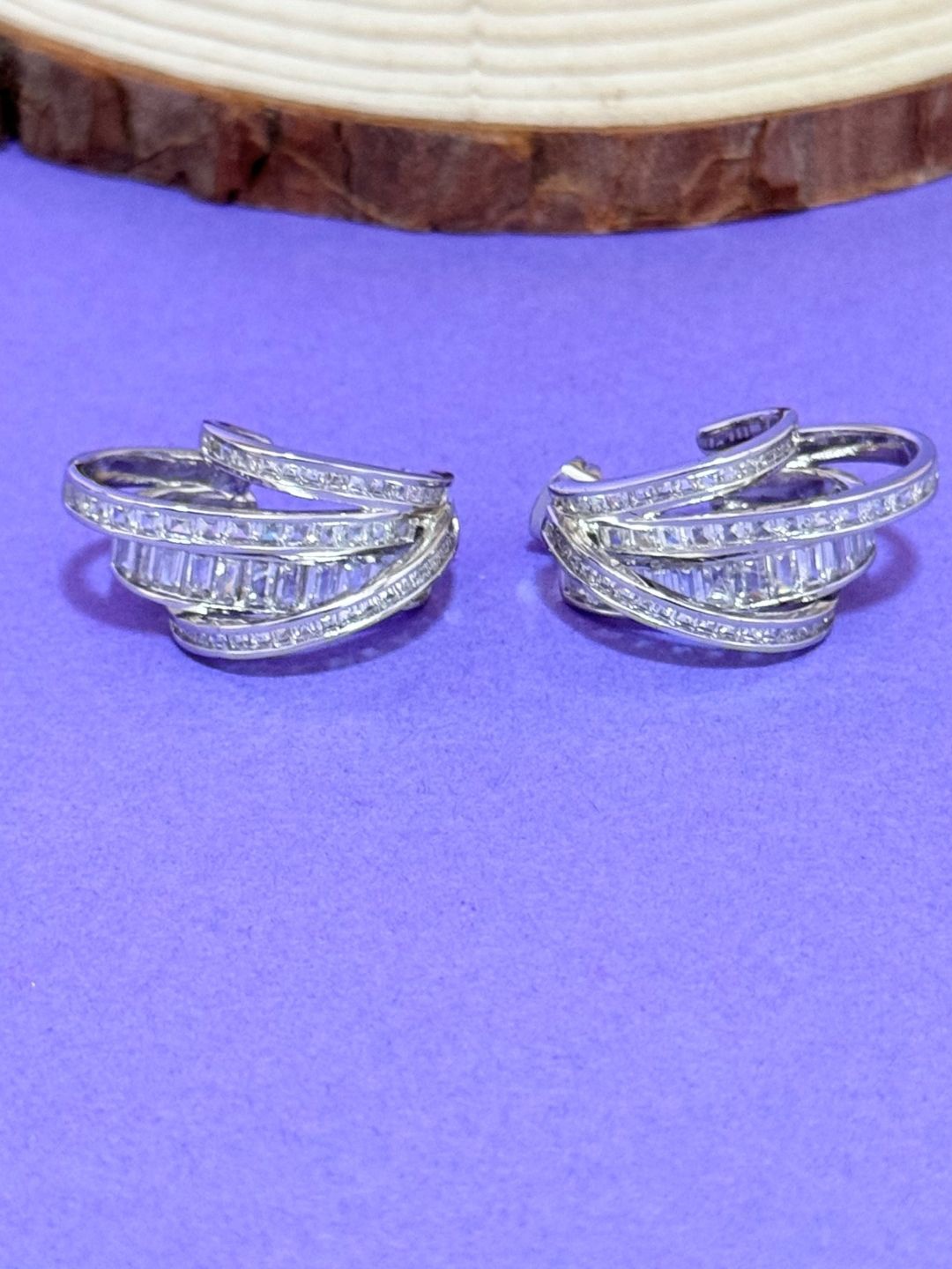 

The Jewellery Tale Contemporary Hoop Earrings, Silver