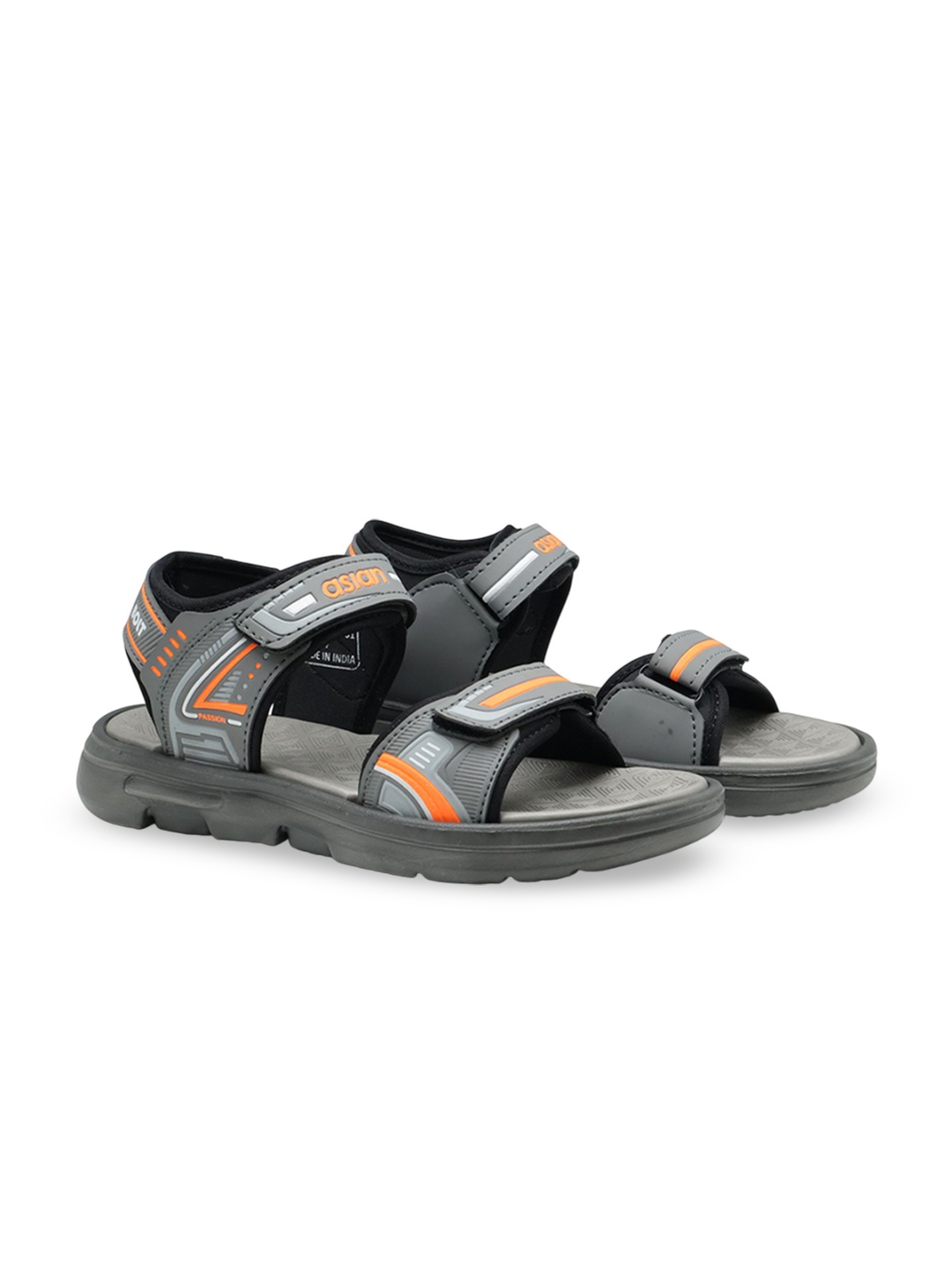 

ASIAN Men Textured Sandal, Grey