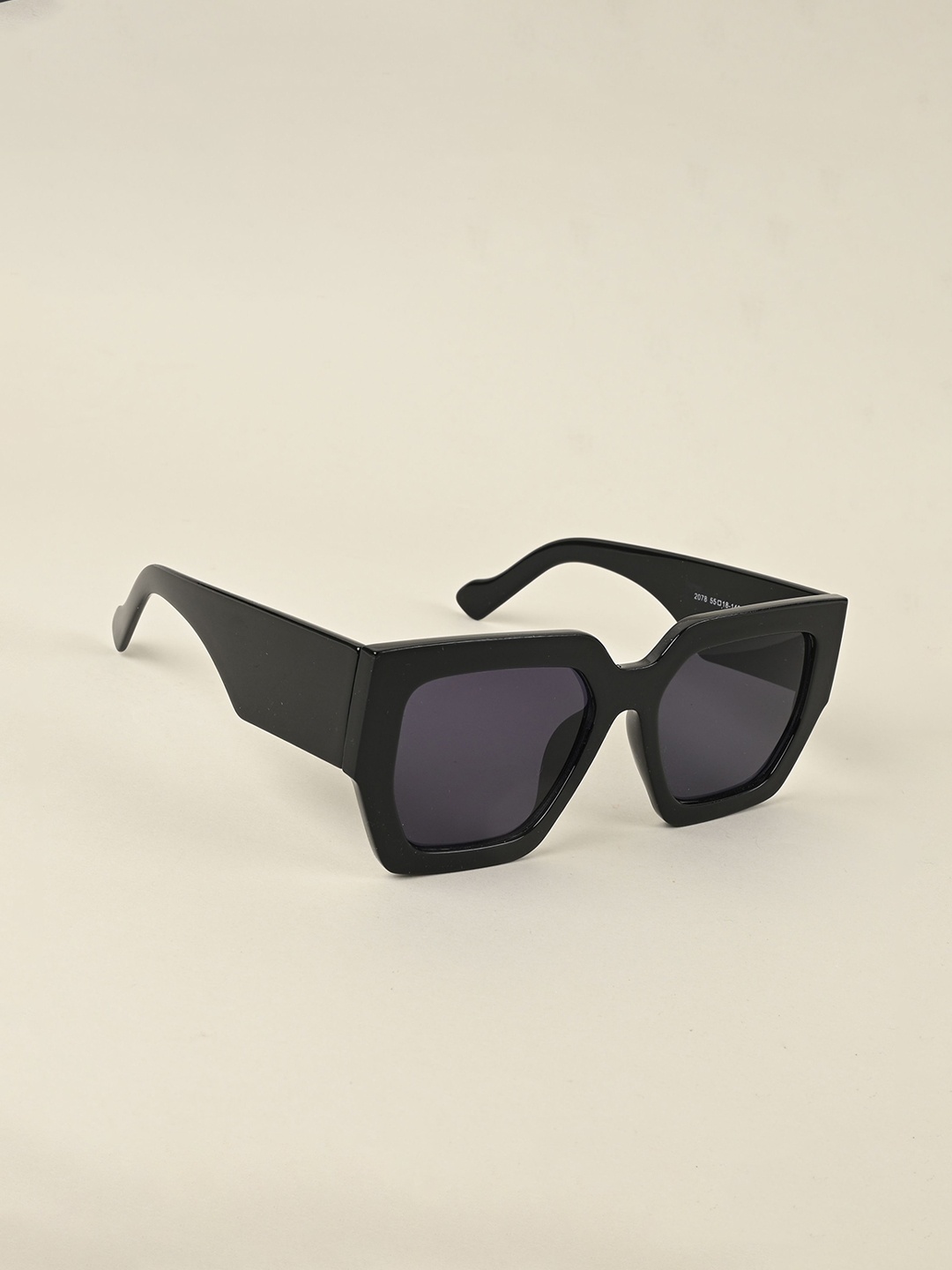 

IDOR Women Square Sunglasses with UV Protected Lens, Black