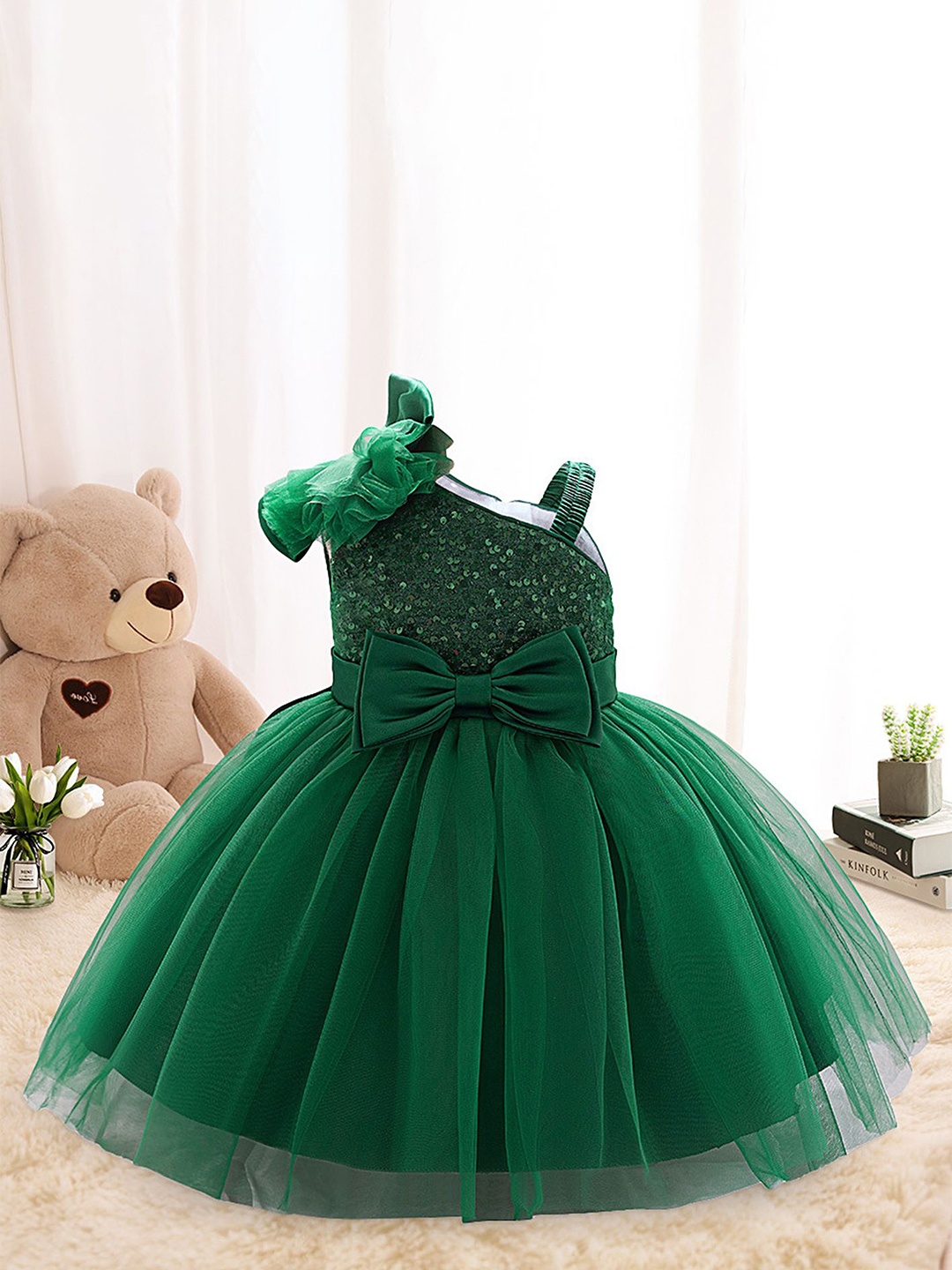 

LULU & SKY Fit & Flare Dress, Green