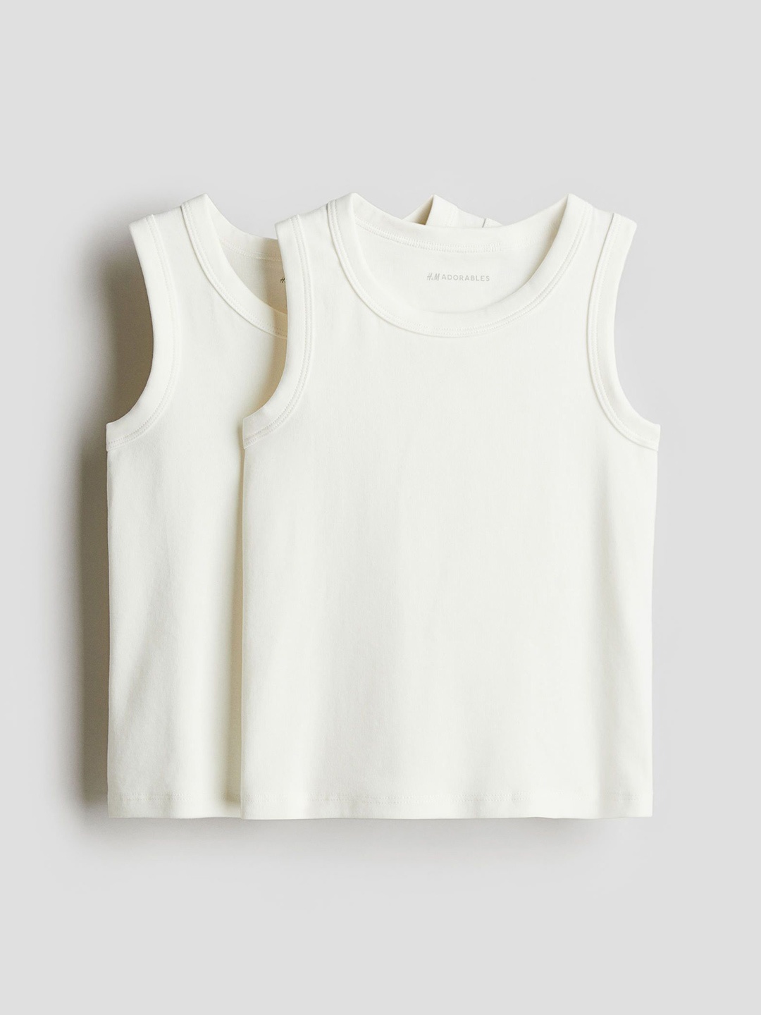 

H&M 2-Pack Pima Cotton Vest Tops, White