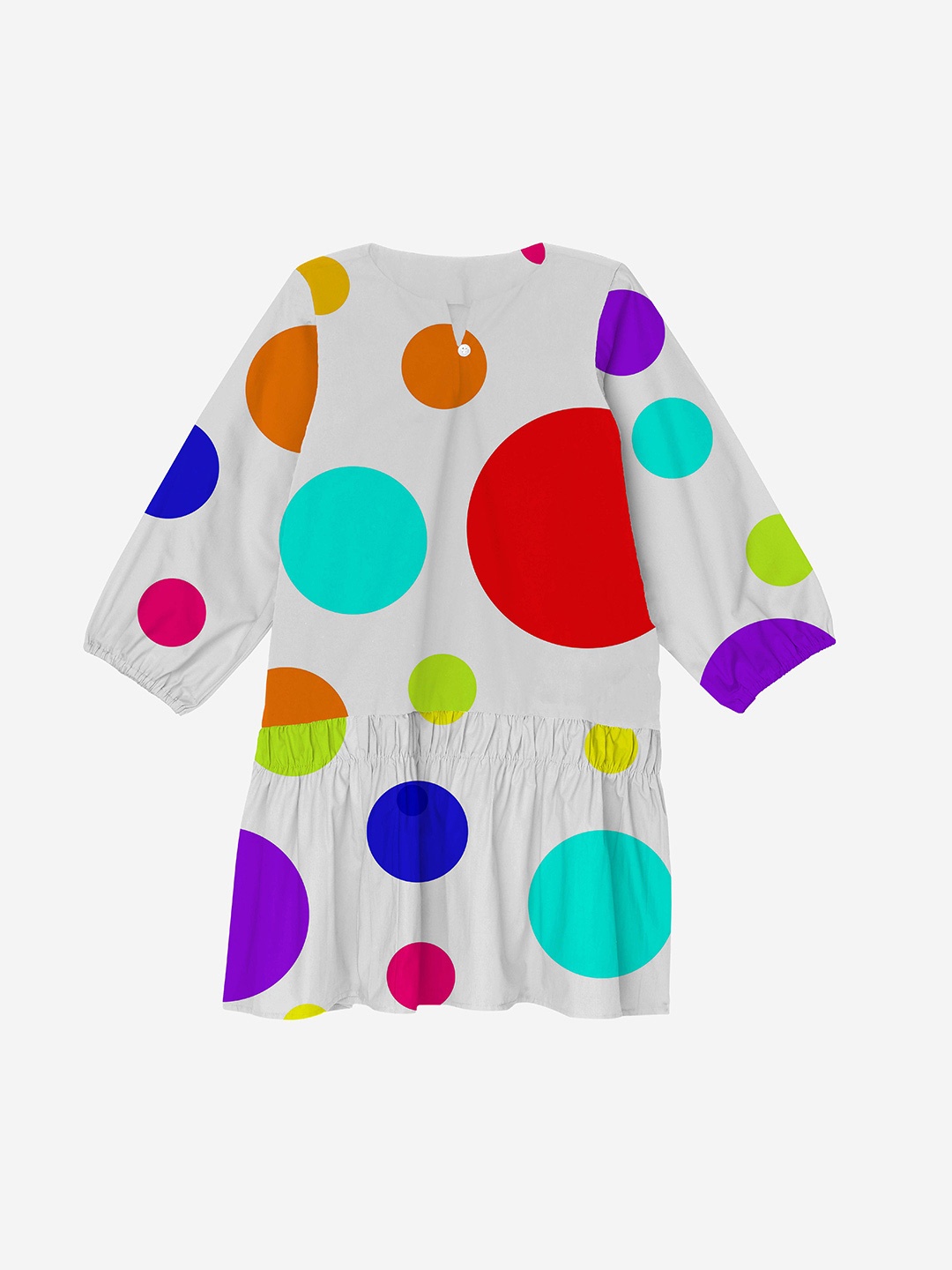 

Anaario Polka Dot Print Organic Cotton A-Line Dress, White