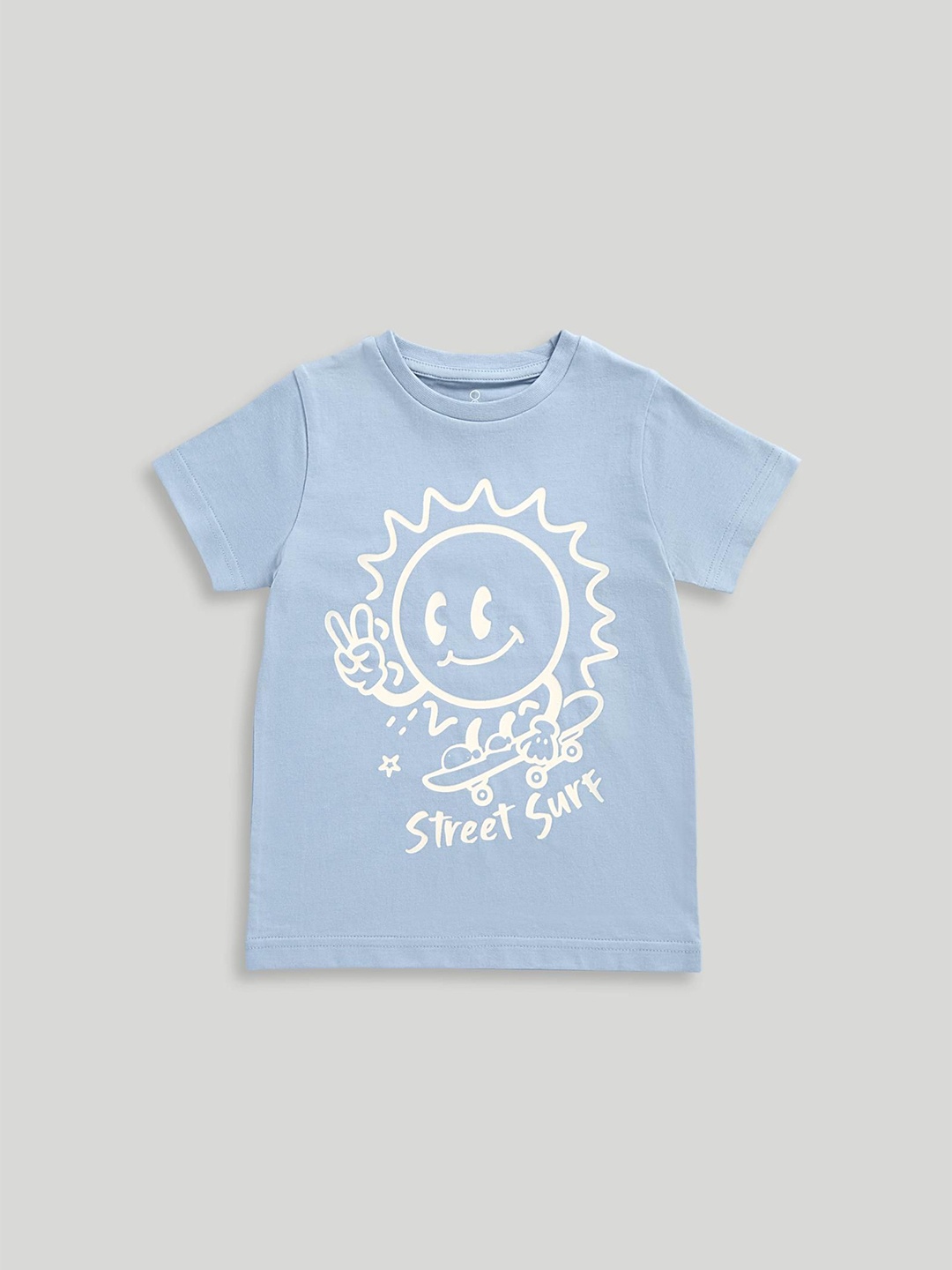 

mothercare Boys Typography Printed T-shirt, Blue