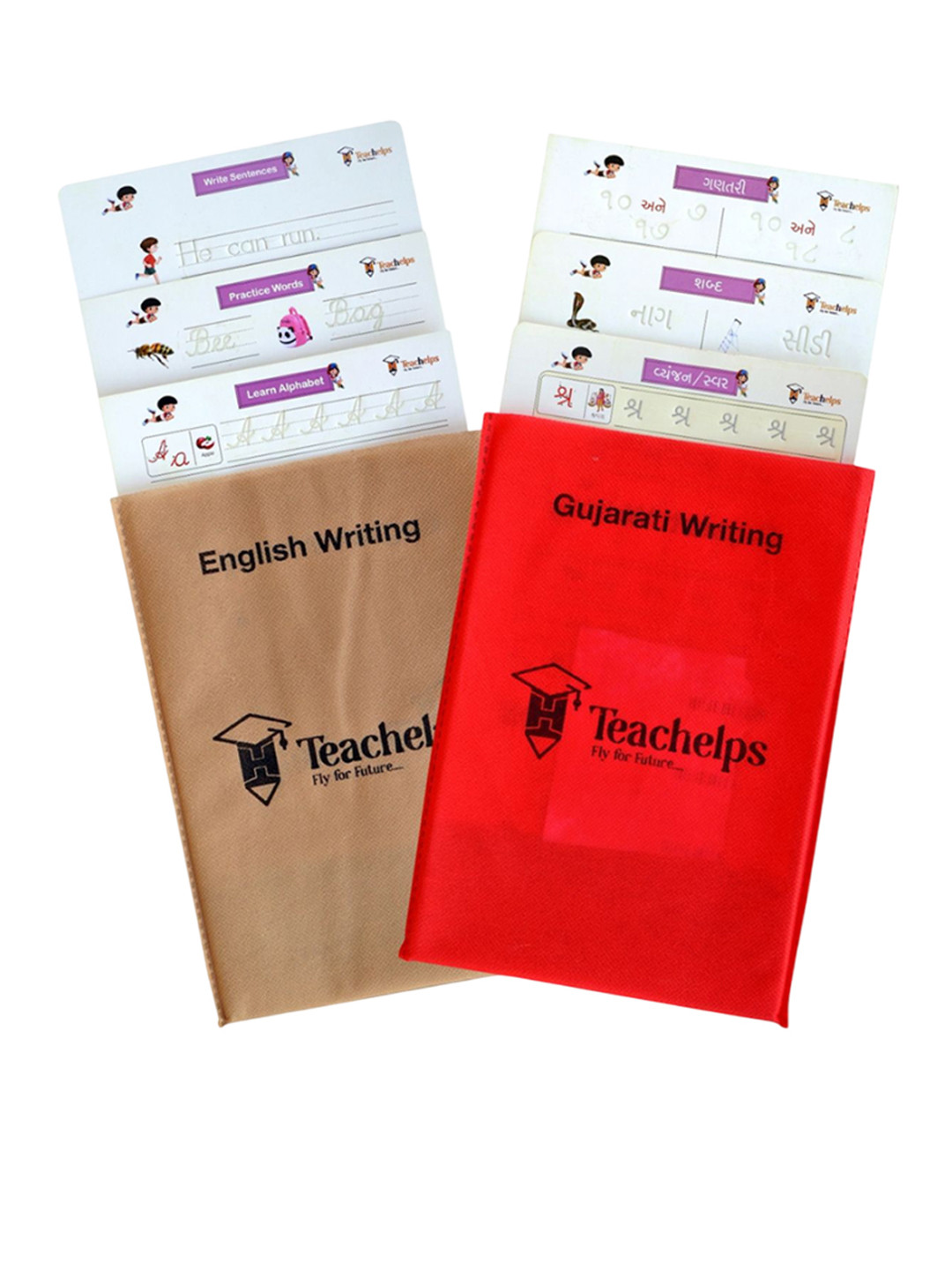 

Teachelps Sr KG English Gujarati Reusable Writing Worksheet, White