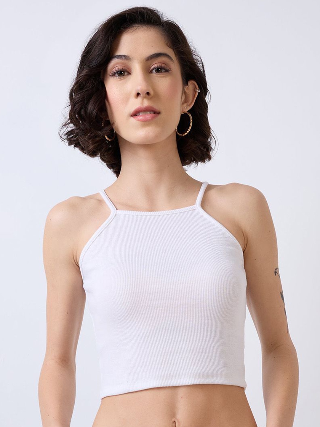 

SZN Crop Top, White