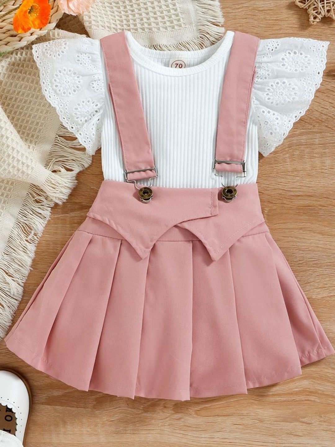 

LULU & SKY Girls Top with Skirt, Pink