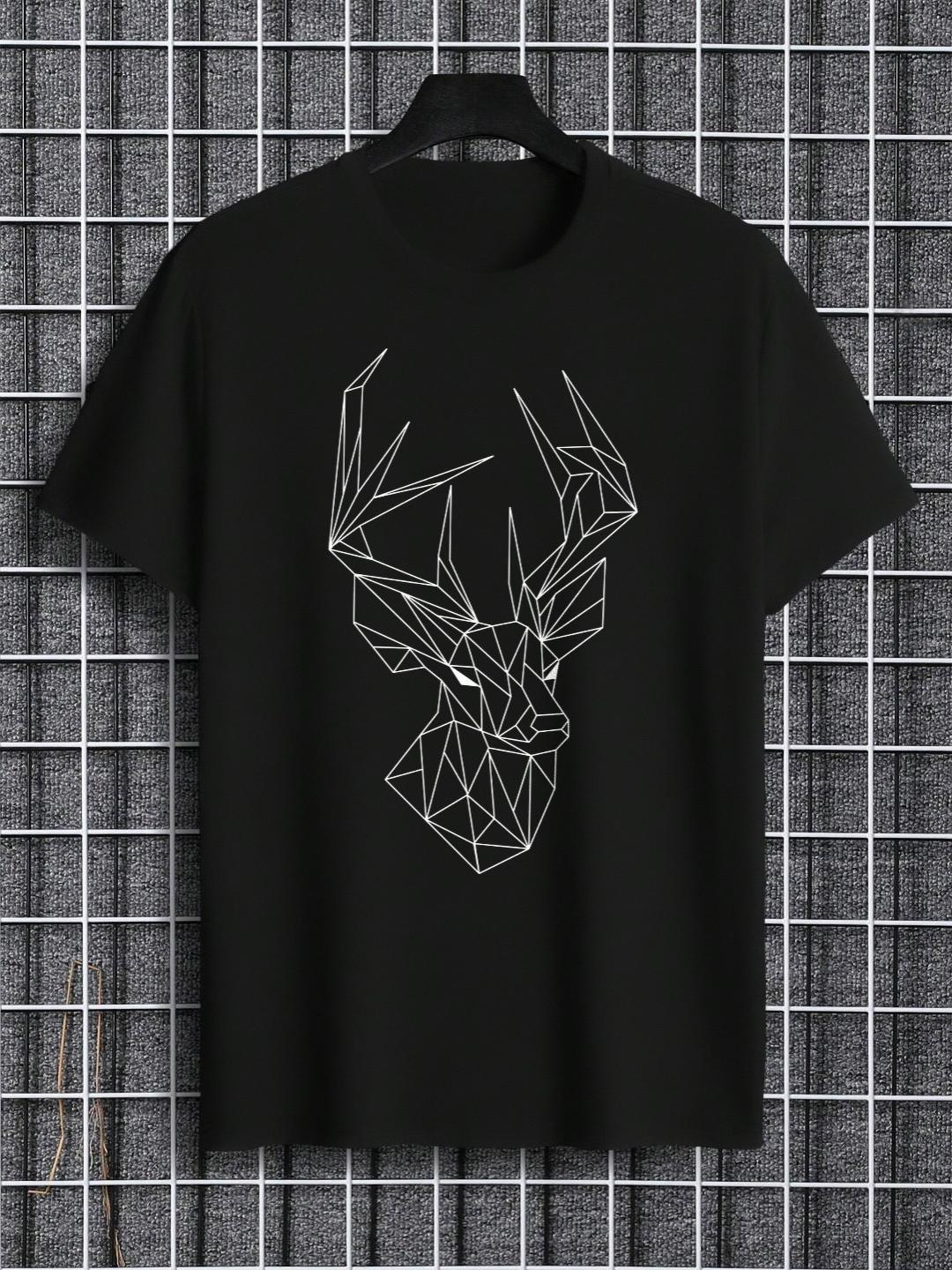 

TOGS & TERRE Men Typography Printed Monochrome Organic Cotton T-shirt, Black
