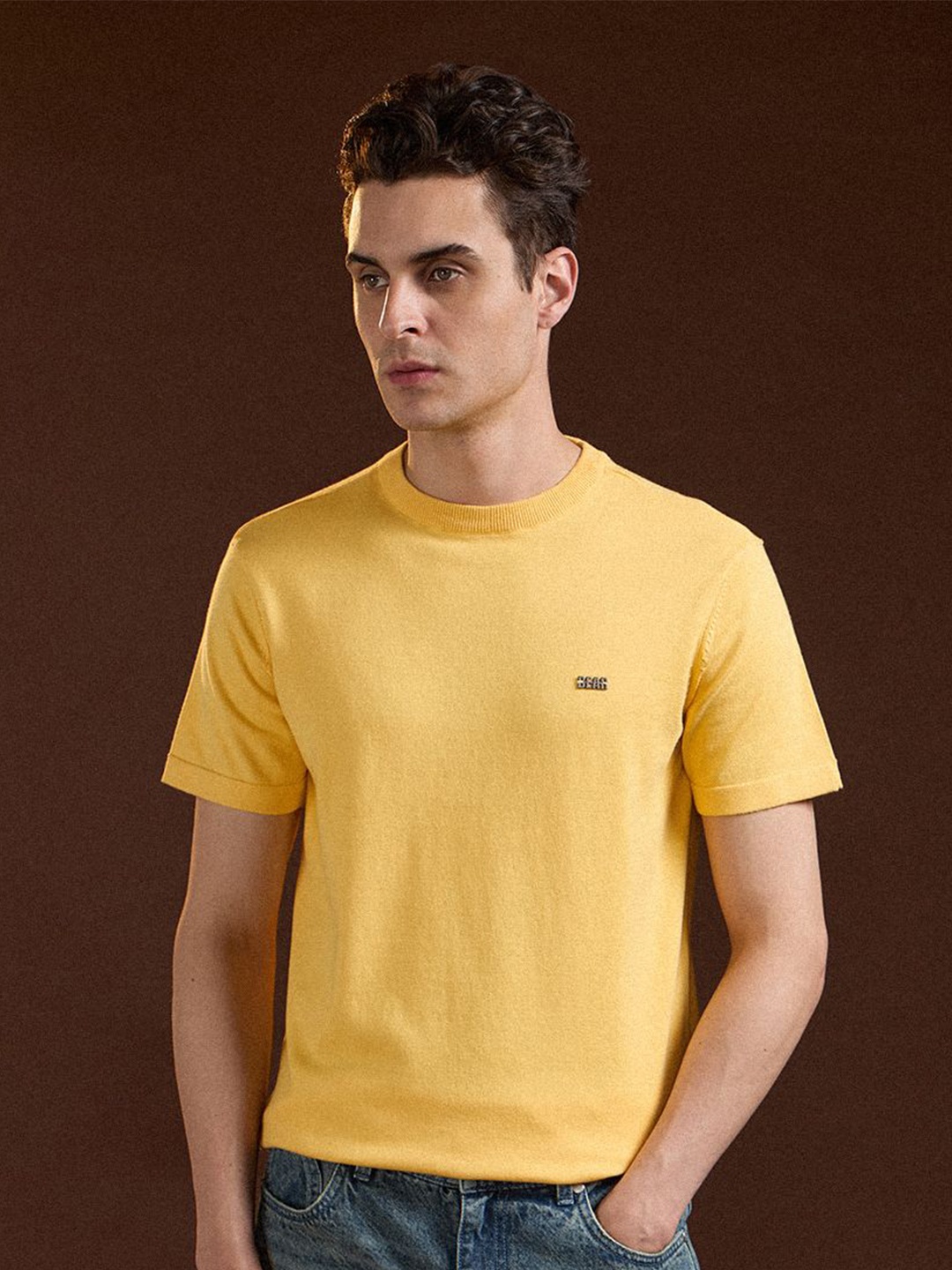 

THE BEAR HOUSE Men T-shirt, Yellow