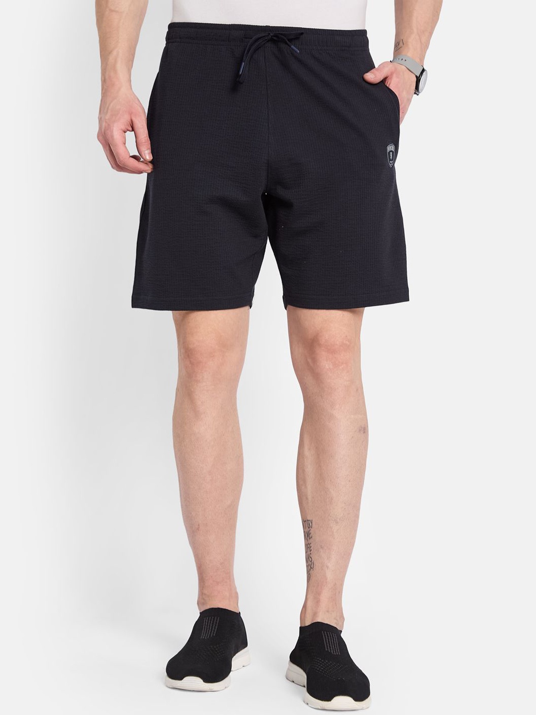 

Octave Men Sports Shorts, Navy blue