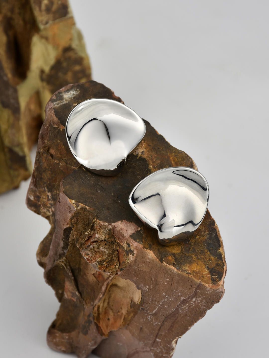 

Reenisaa Spherical Studs Earrings, Silver