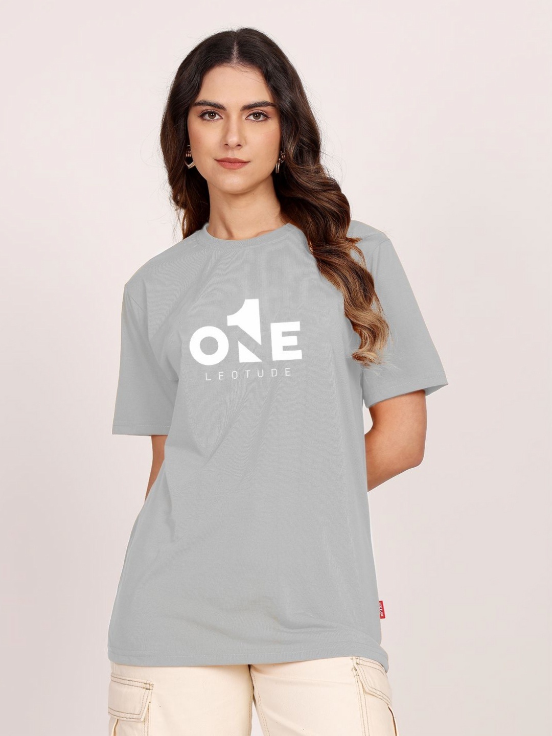 

Leotude Women Printed T-shirt, Grey