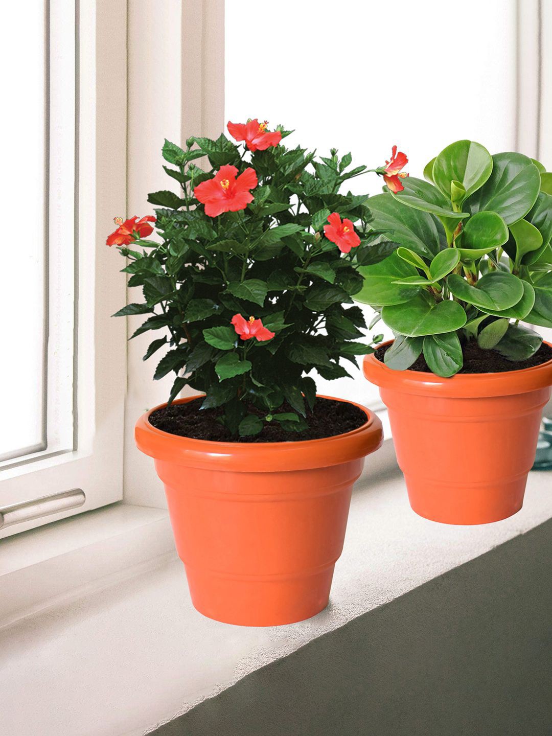 

Kuber Industries 3-pcs Orange 2 LayeredPlanters
