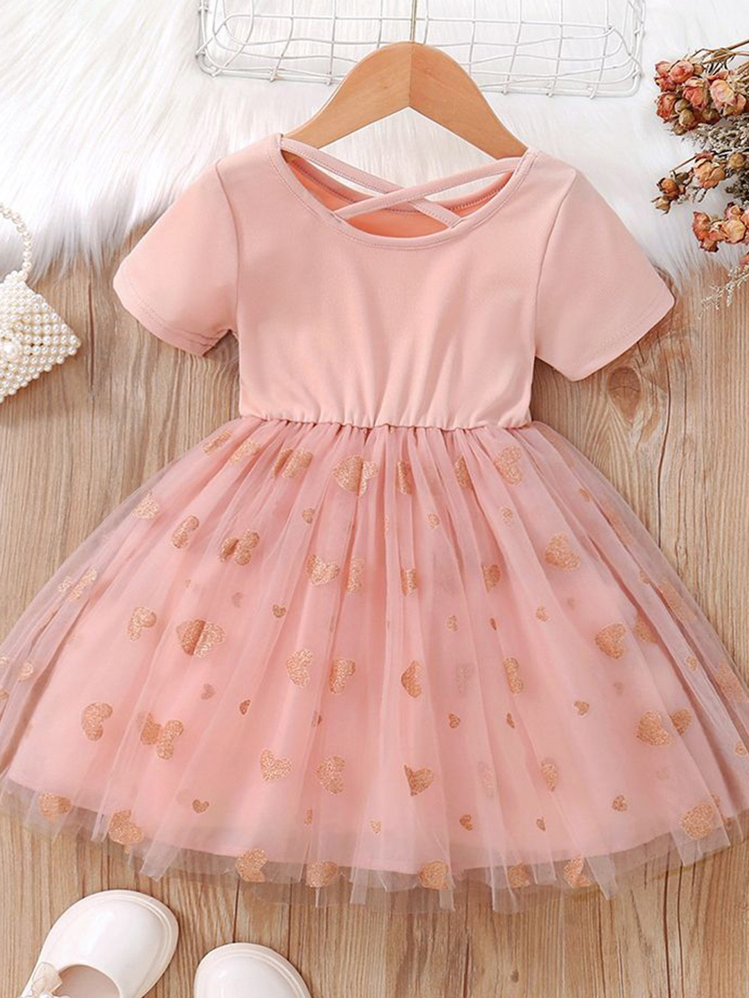 

LULU & SKY Print Fit & Flare Dress, Pink