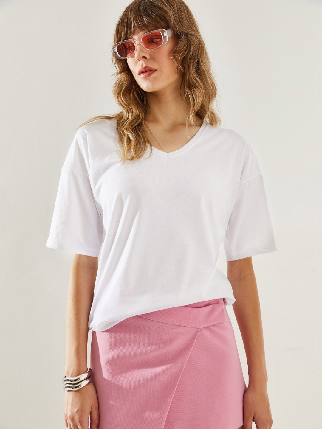 

BIANCO LUCCI Women Pockets T-shirt, Na