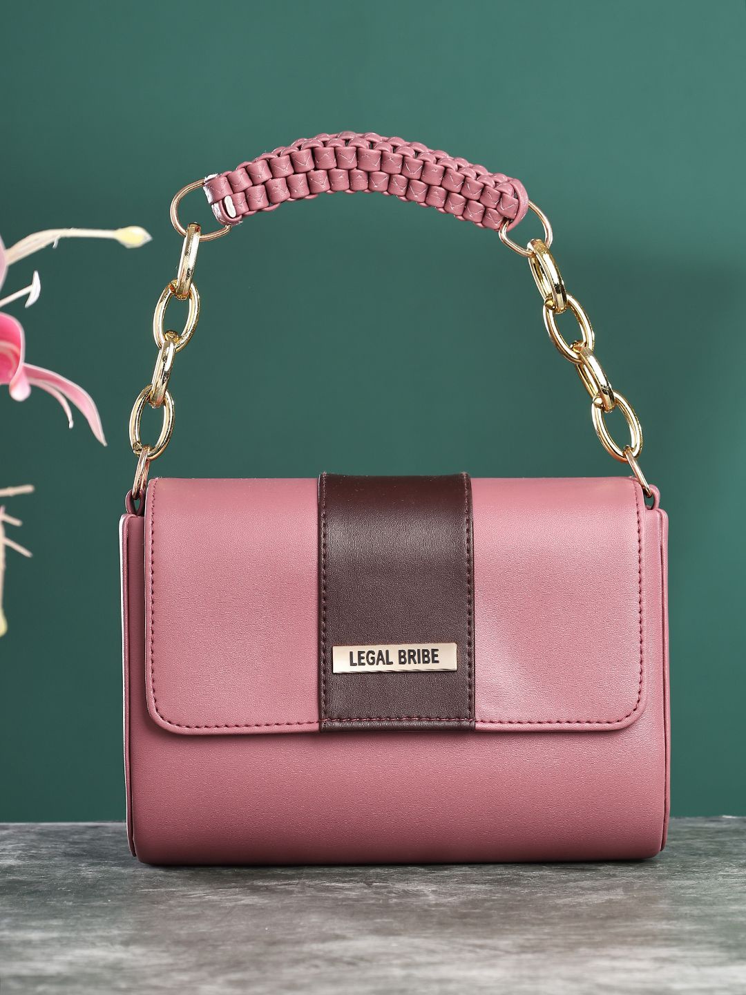 

LEGAL BRIBE PU Structured Sling Bag, Pink