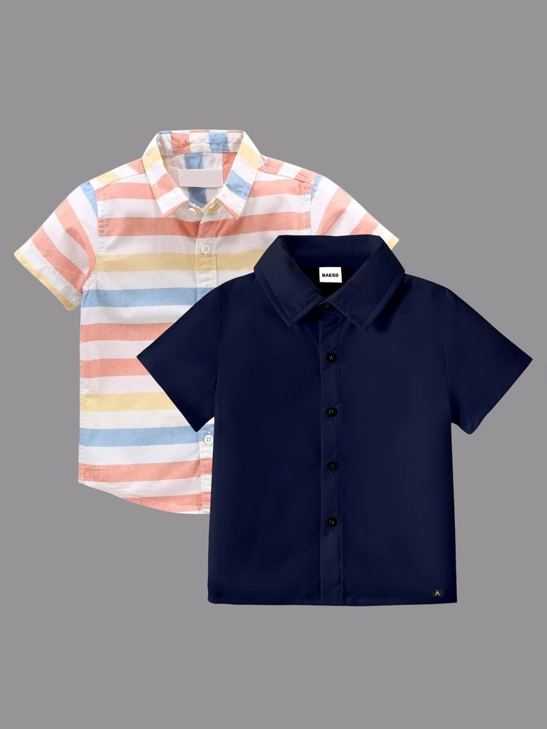 

BAESD Boys Classic Opaque Formal Shirt, Navy blue