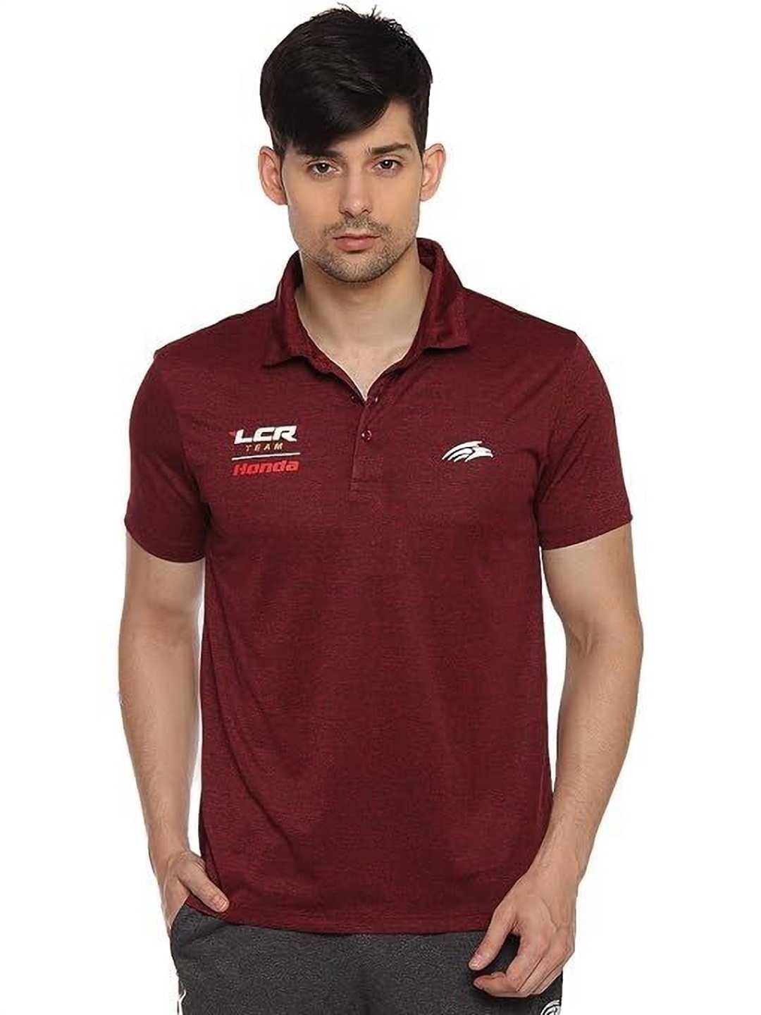 

PERF Men Polo Collar T-shirt, Red