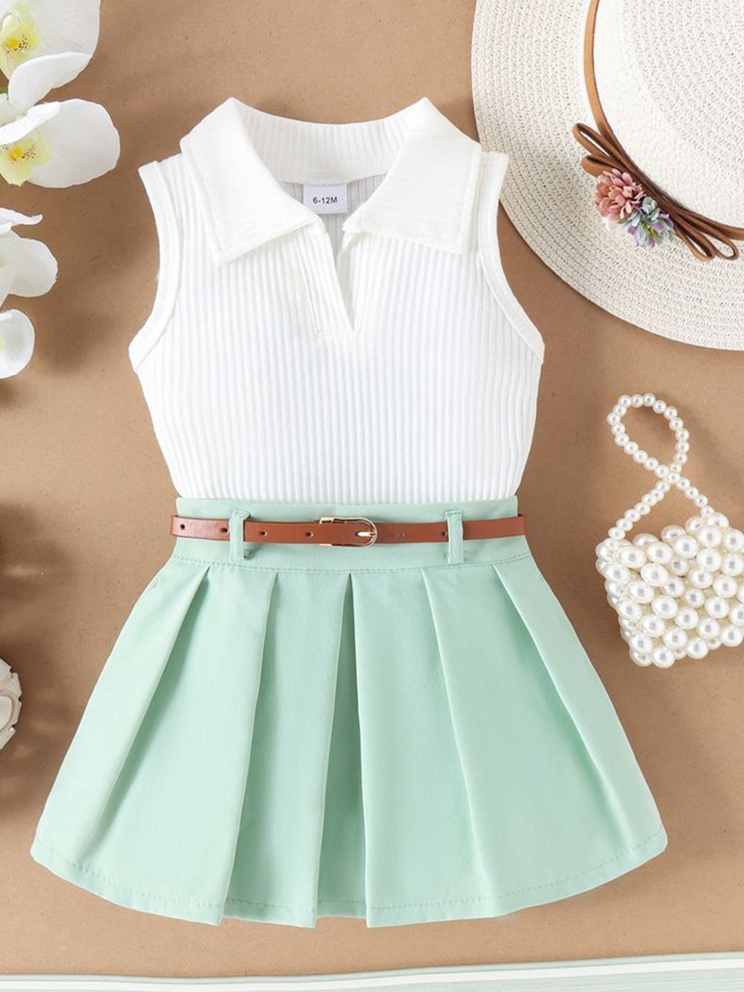 

LULU & SKY Girls Top with Skirt, Green