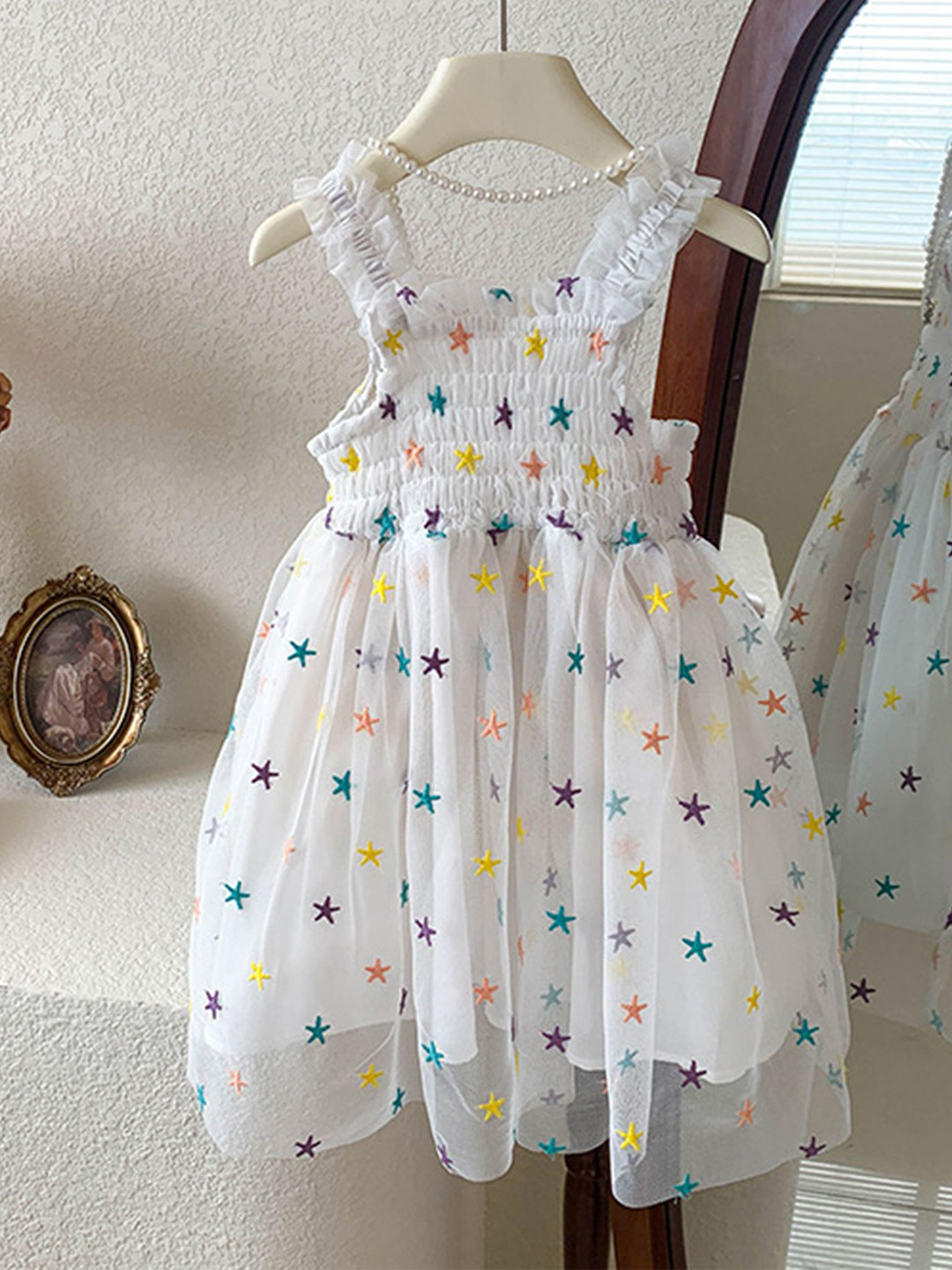 

LULU & SKY Print Fit & Flare Dress, White