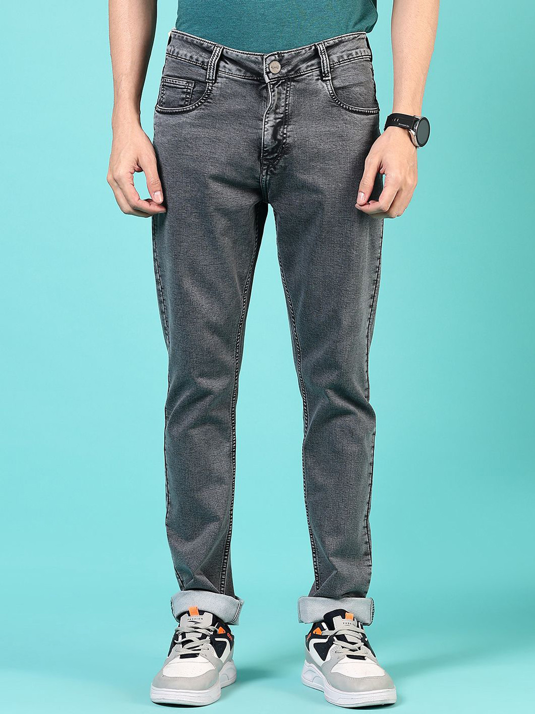 

V-Mart Men Light Fade Jeans, Grey