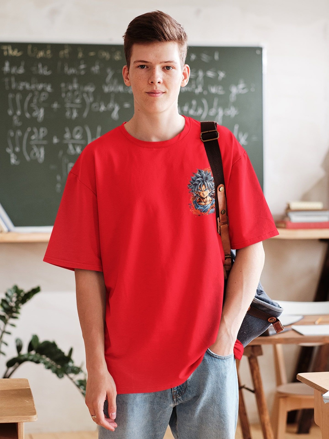 

Edyssa Men Printed T-shirt, Red