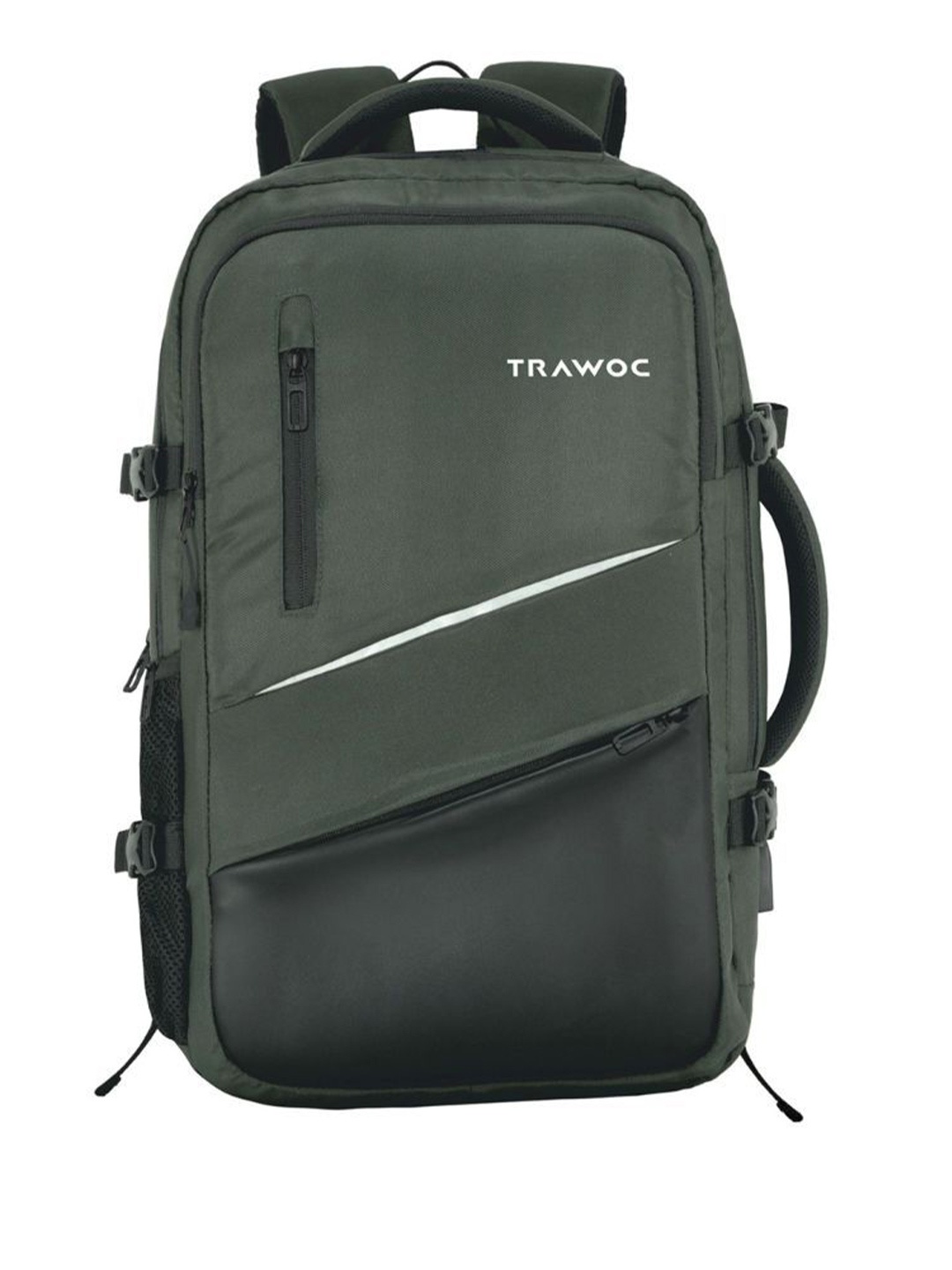 

TRAWOC 25L Laptop TPB02 Stylish Bag With USB Charging Port Backpack, Green