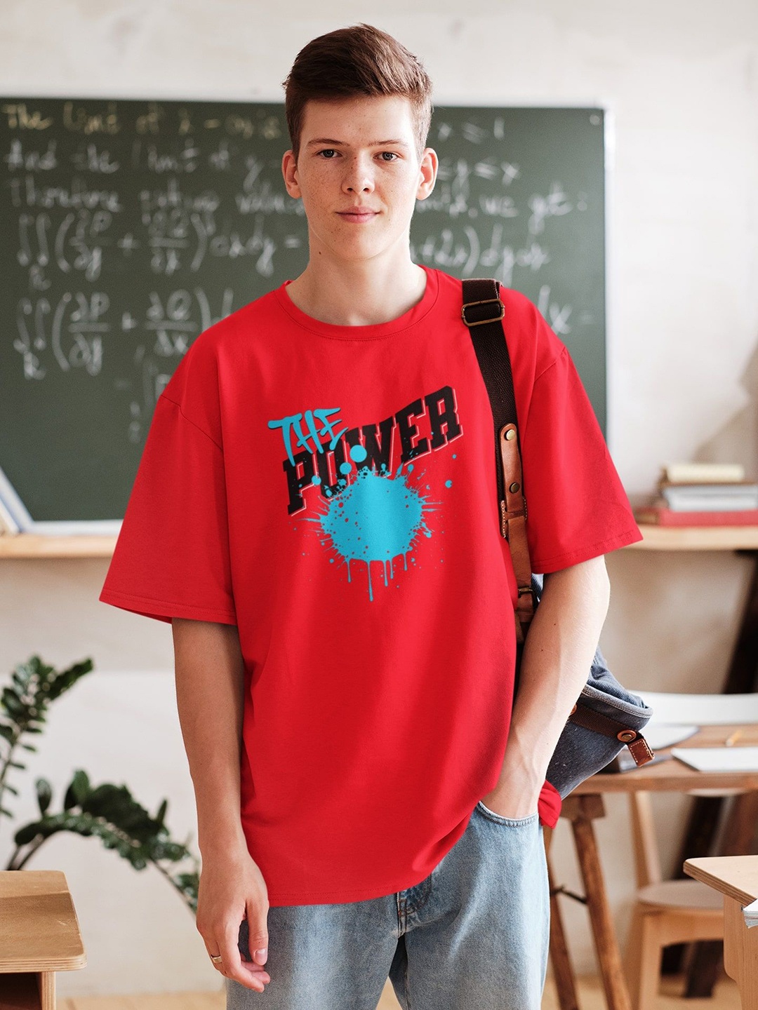 

Edyssa Men Printed T-shirt, Red