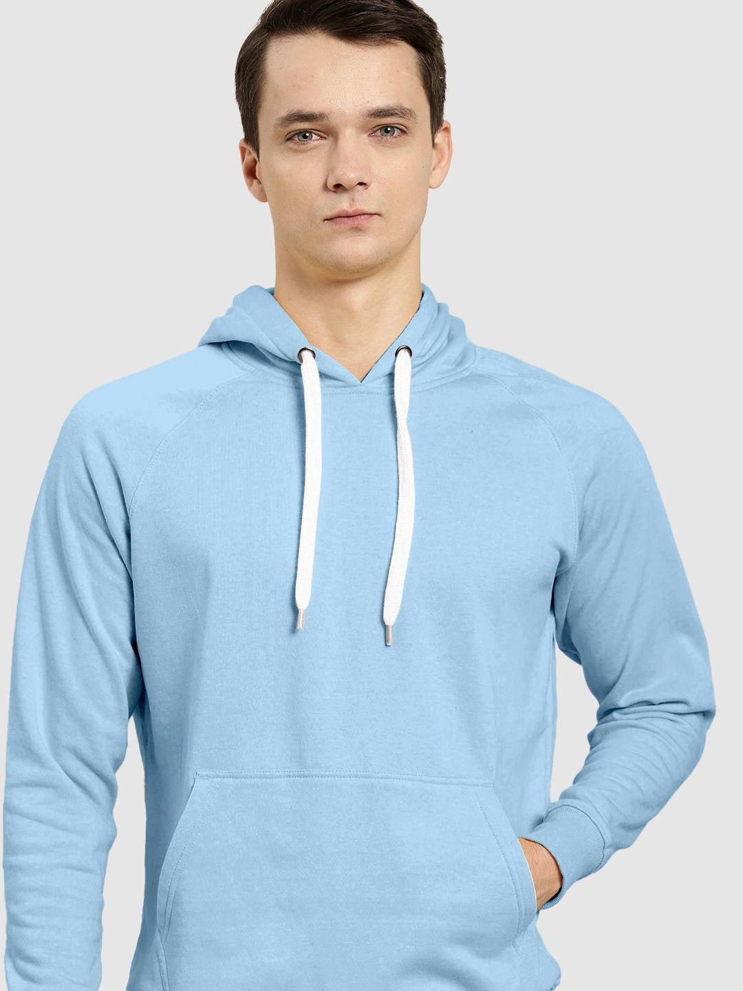 

QOSHA Men Hooded Sweatshirt, Blue