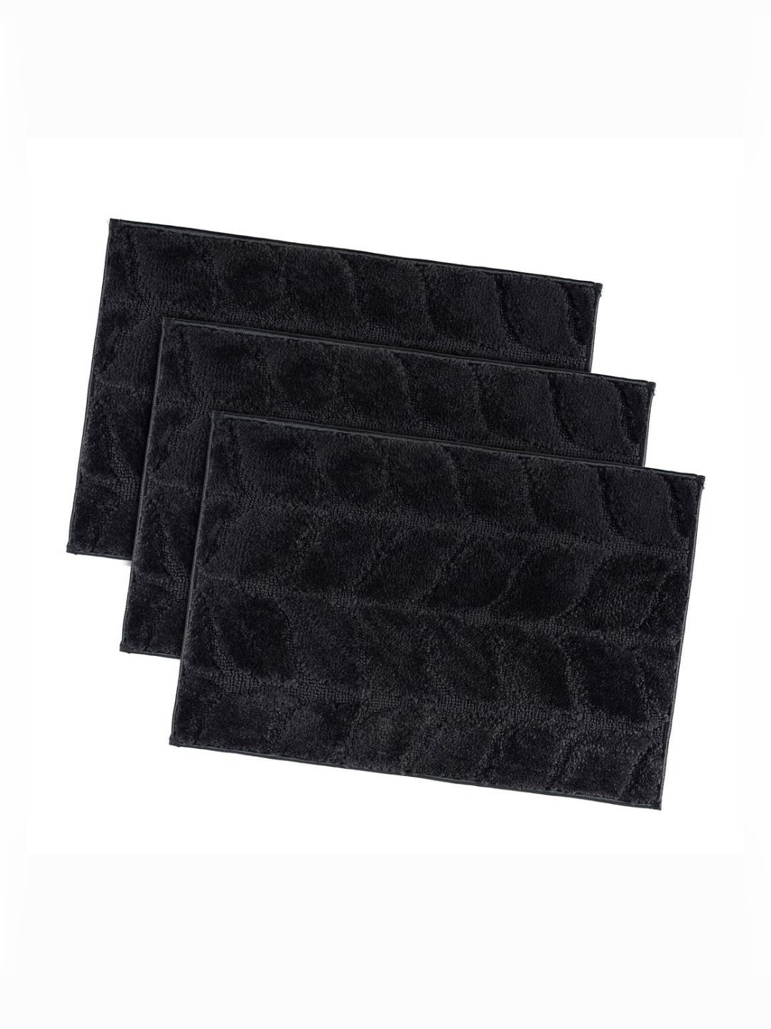 

Aura 3-Pcs Grey Patterned Rectangular Anti Slip Durable Doormats