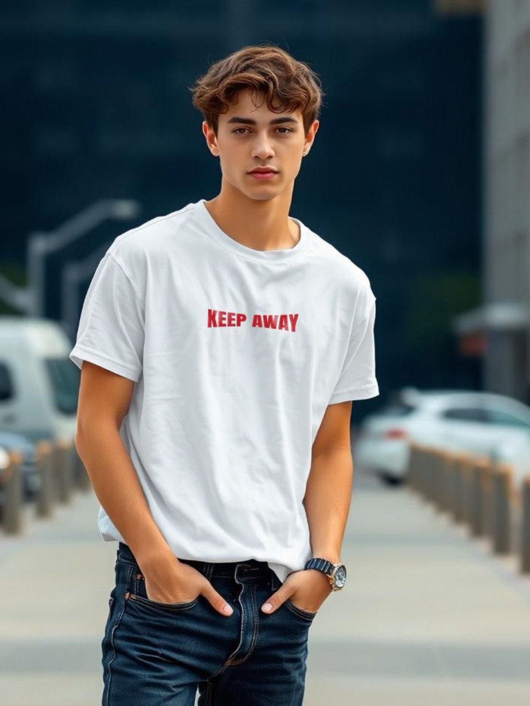 

TOGS & TERRE Men Typography Printed Organic Cotton T-shirt, White
