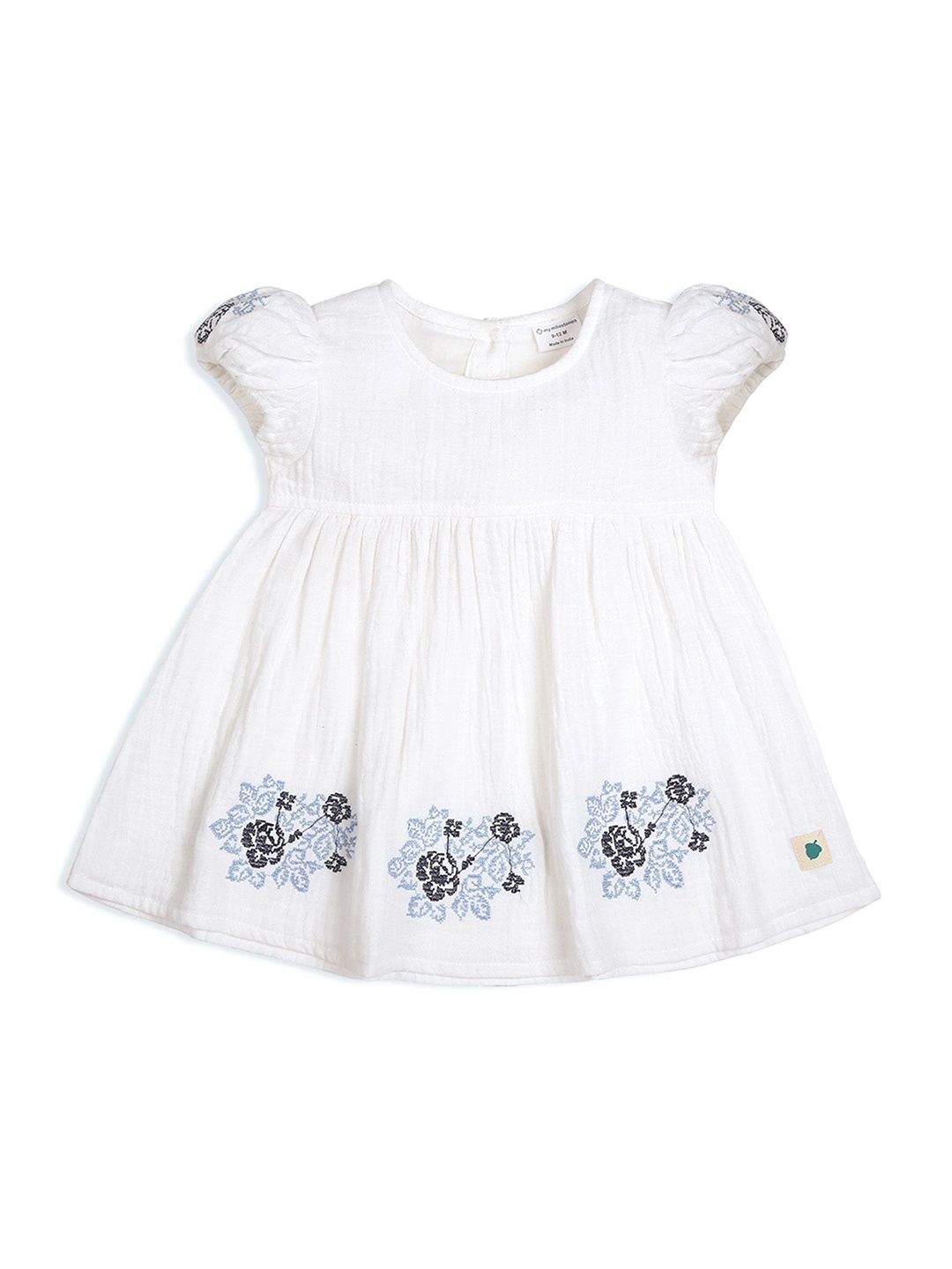 

My Milestones Embroidered Fit & Flare Dress, White