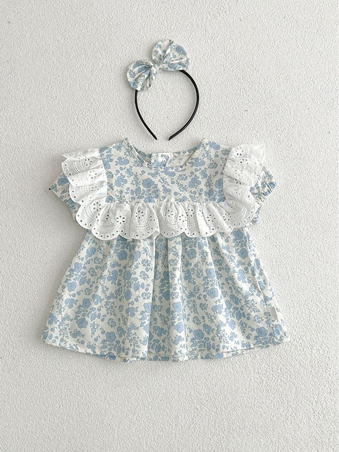 

LULU & SKY Floral Fit & Flare Dress, Blue
